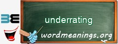 WordMeaning blackboard for underrating